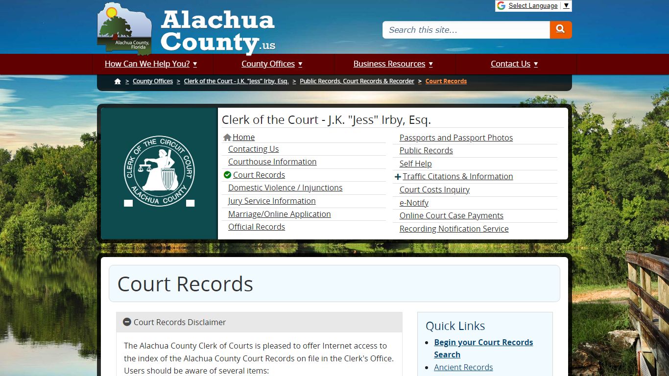 Court Records - alachuacounty.us