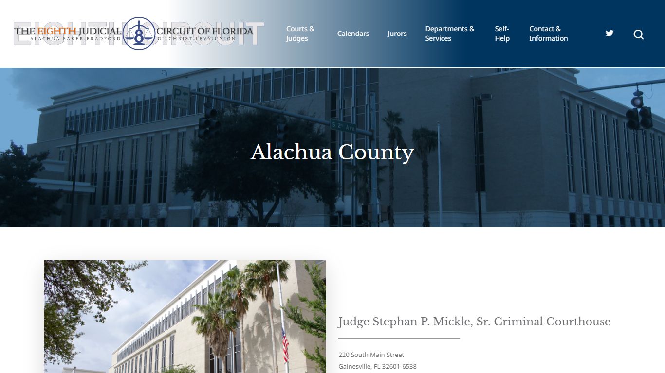 Alachua County – The Eighth Judicial Circuit of Florida